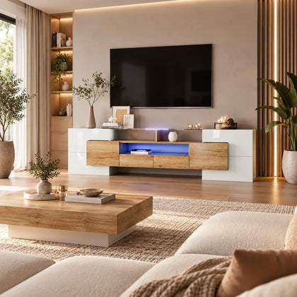 Meuble TV en verre