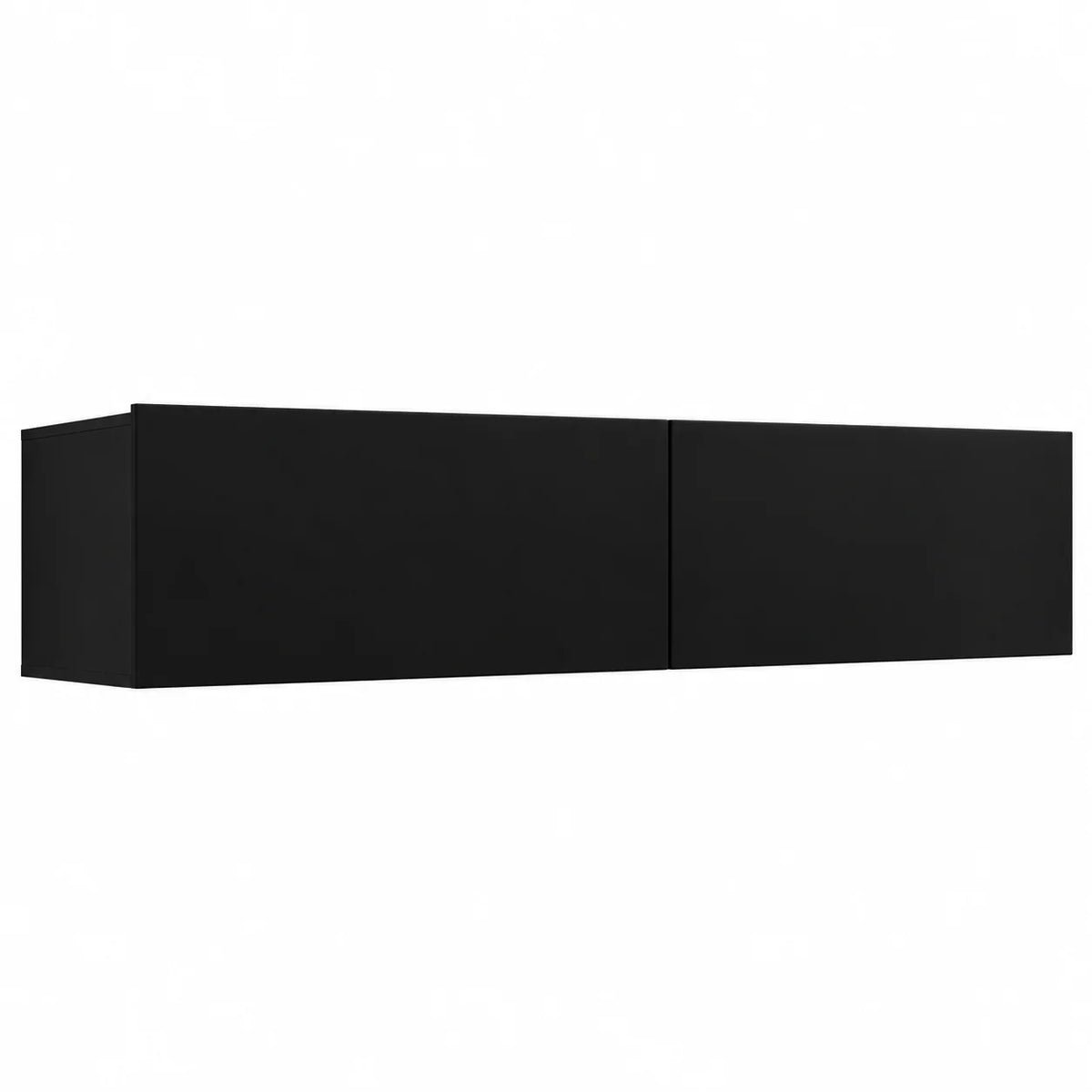Meuble TV suspendu 120 cm chêne noir